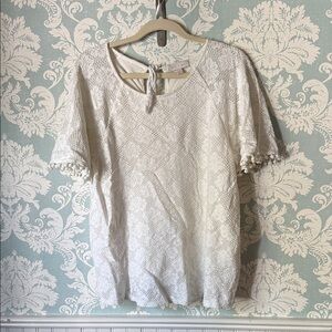 Elegant Cream Women's Top